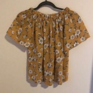 Off the shoulder floral blouse